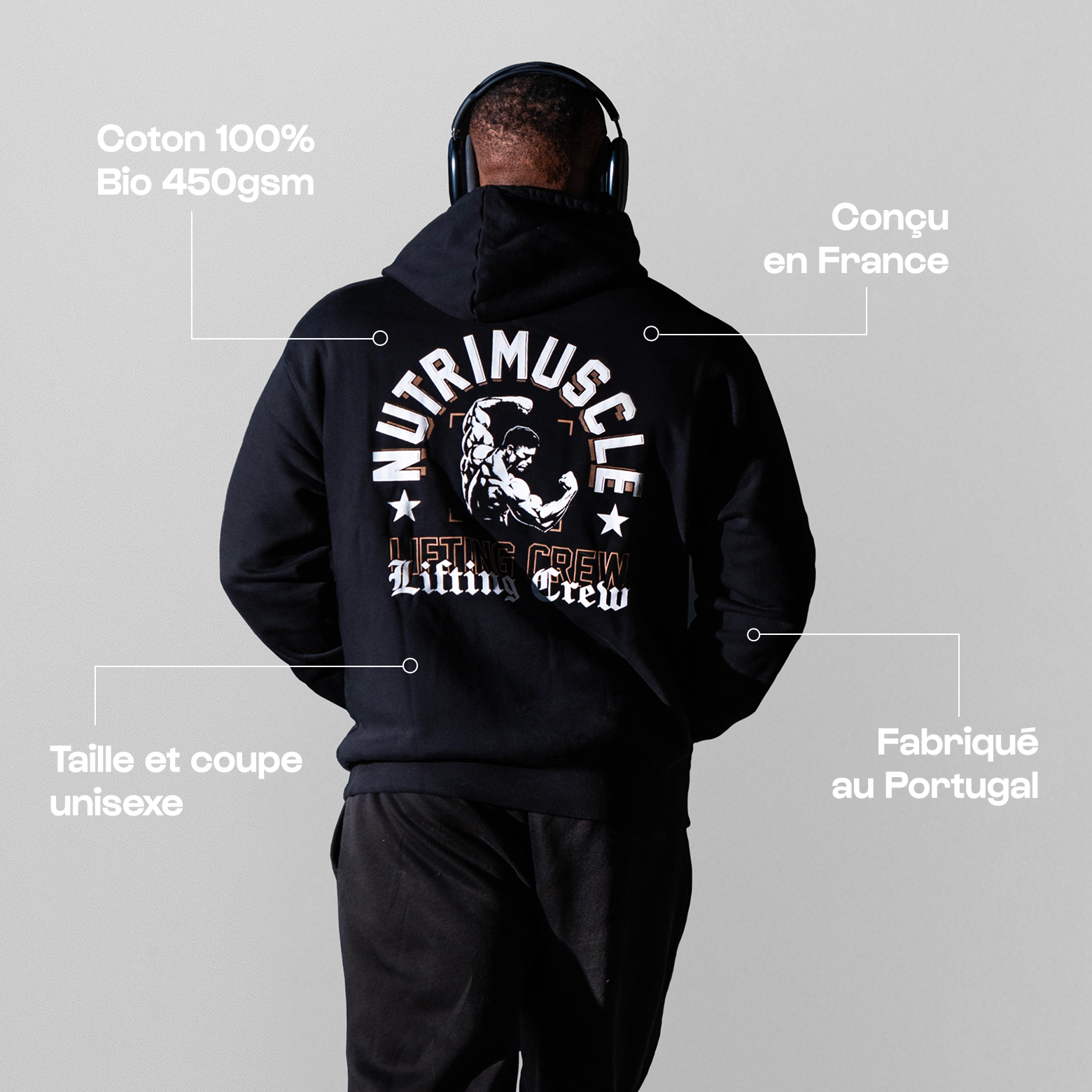 nutrimuscle-origins-hoodie-sweat-coton-bio-taille-m image 3