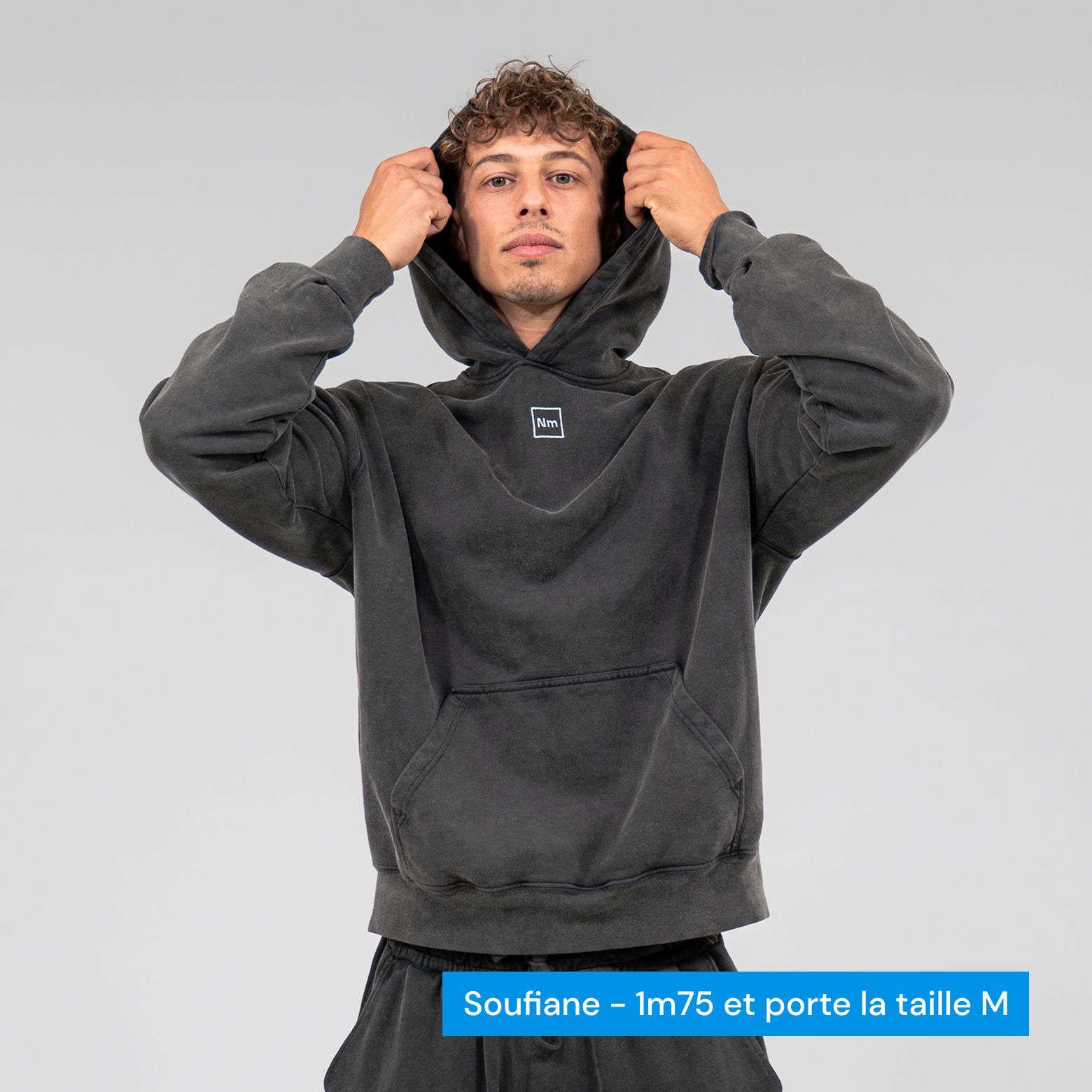 nutrimuscle-reborn-hoodie-sweat-capuche-m-coton-bio-oversize image 3