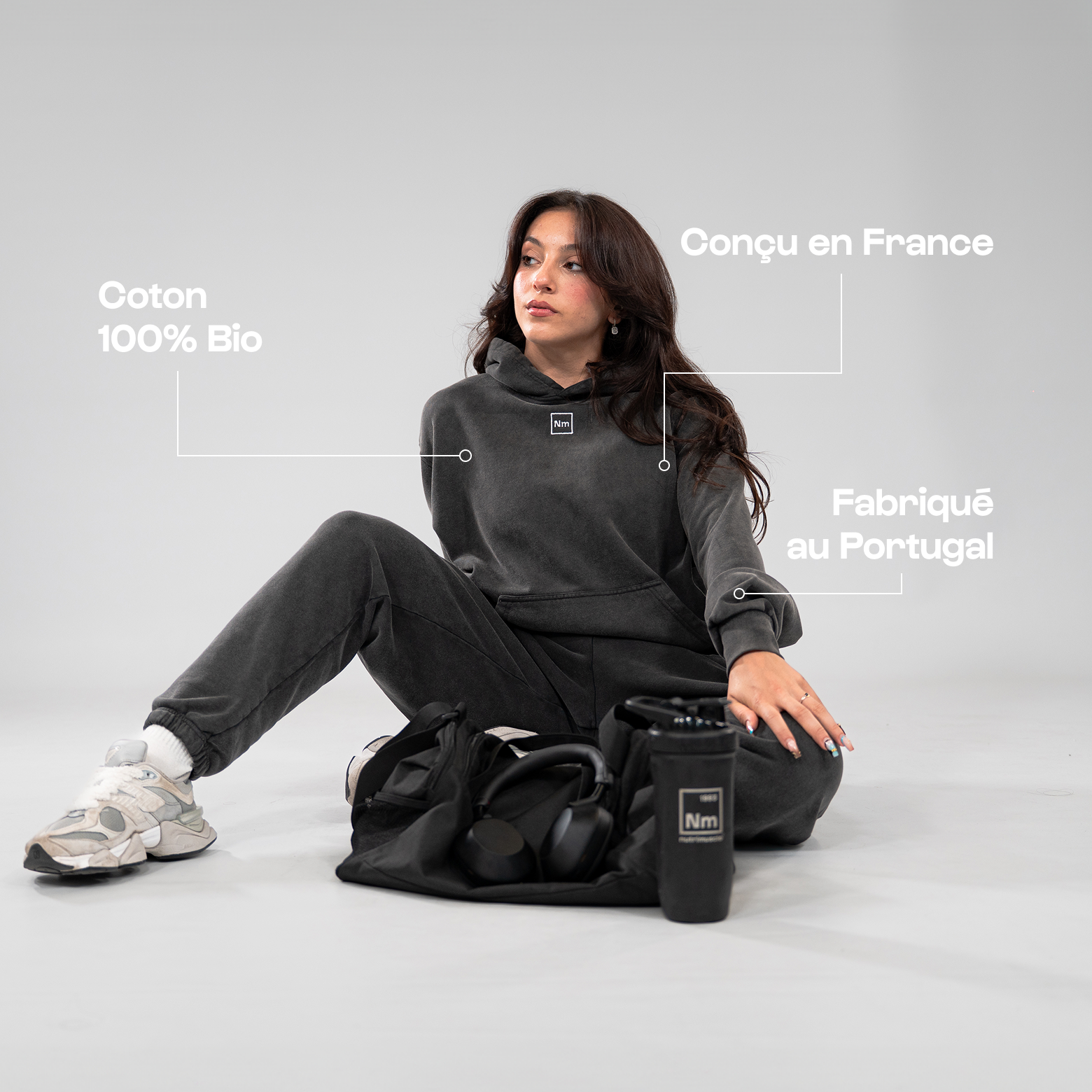 nutrimuscle-reborn-hoodie-sweat-capuche-m-coton-bio-oversize image 7