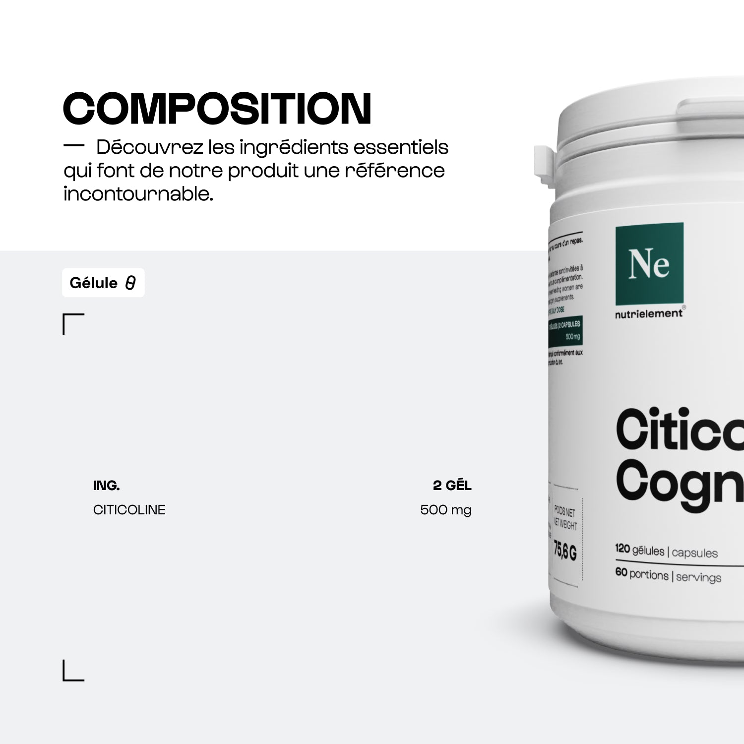 nutrimuscle-max-citicoline-cognizin-g-lules-60-vegan image 4