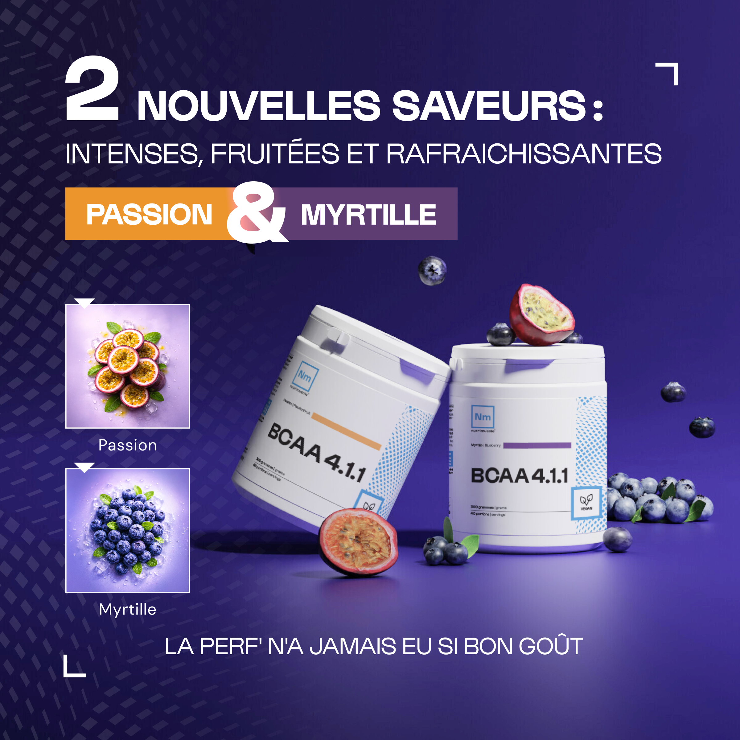 nutrimuscle-max-bcaa-4-1-1-poudre-myrtille-300-g-leucine image 3