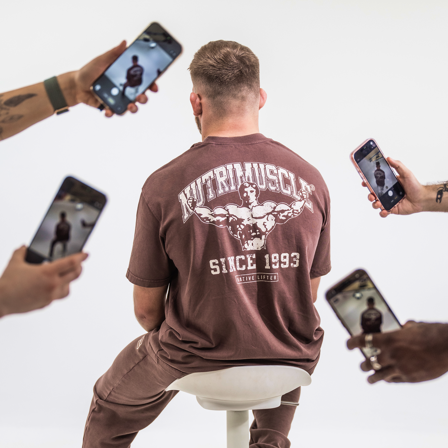 nutrimuscle-reborn-tee-shirt-chocolat-m-coton-bio-oversize image 4