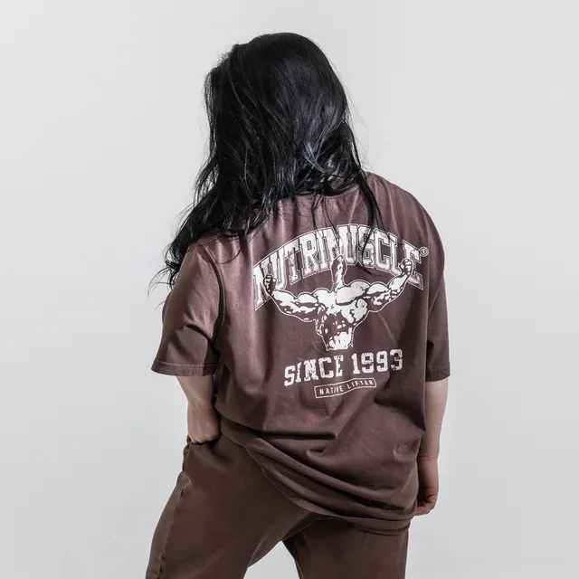 nutrimuscle-reborn-tee-shirt-chocolat-m-coton-bio-oversize image 1