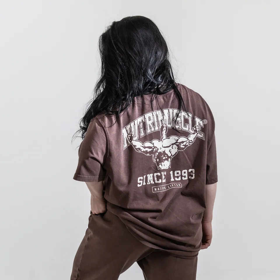 nutrimuscle-reborn-tee-shirt-chocolat-m-coton-bio-oversize image 1