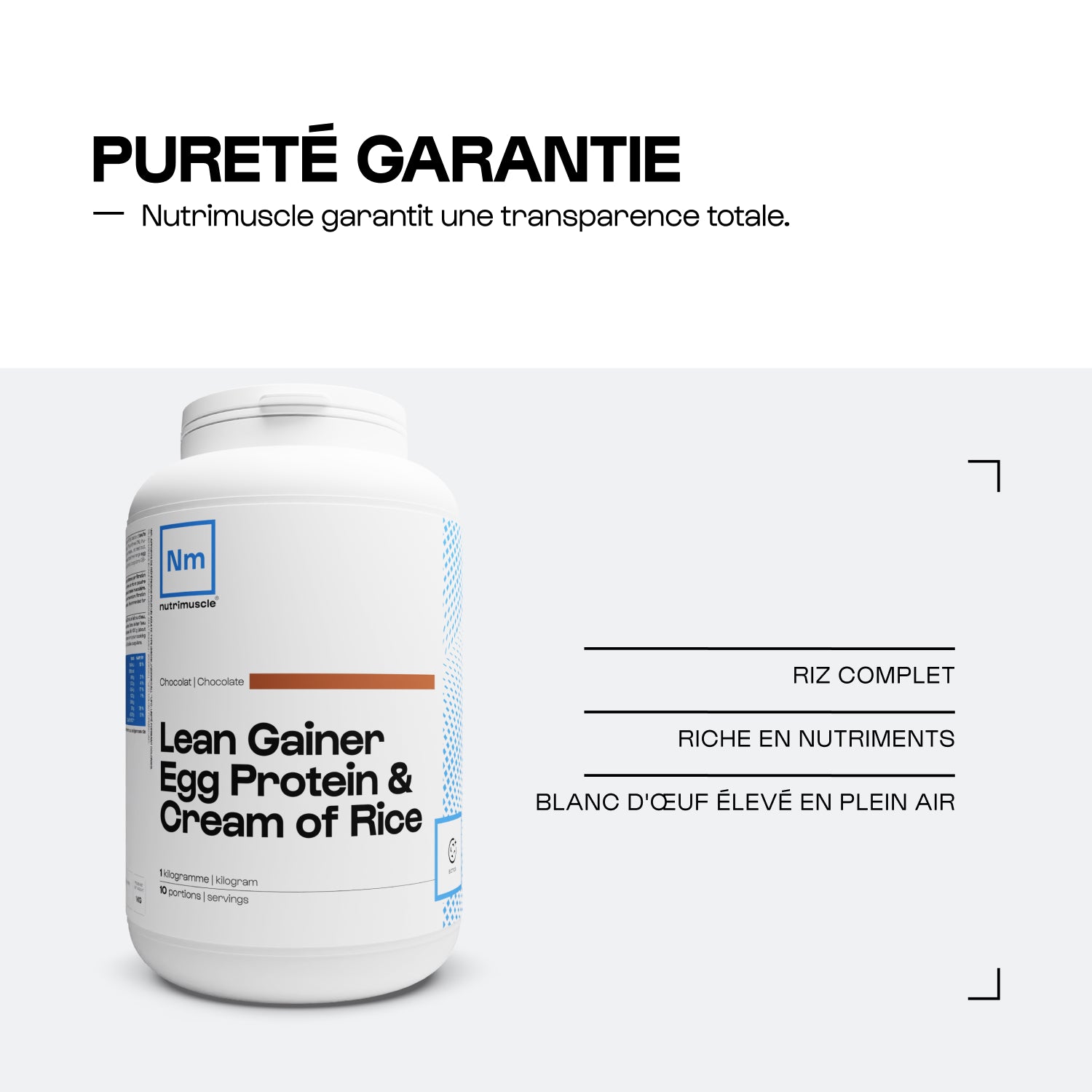 nutrimuscle-max-lean-gainer-egg-cr-me-de-riz-vanille-1-kg image 3