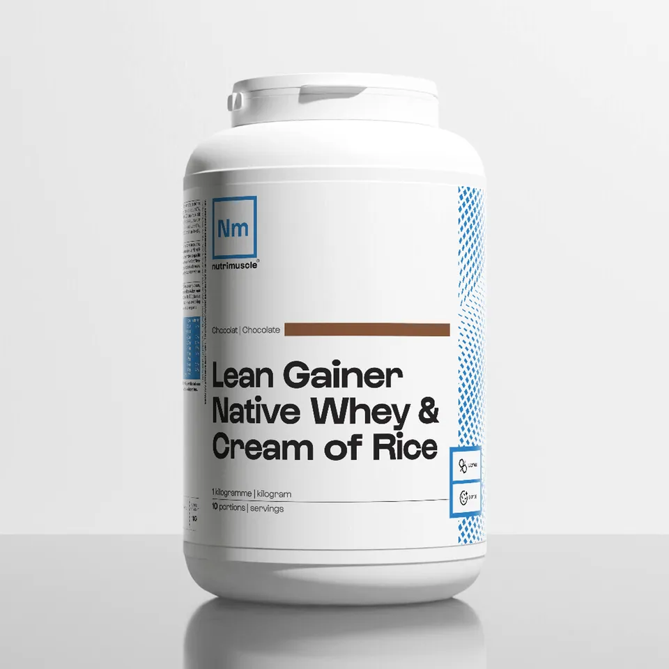 nutrimuscle-max-lean-gainer-whey-riz-chocolat-1-kg image 1