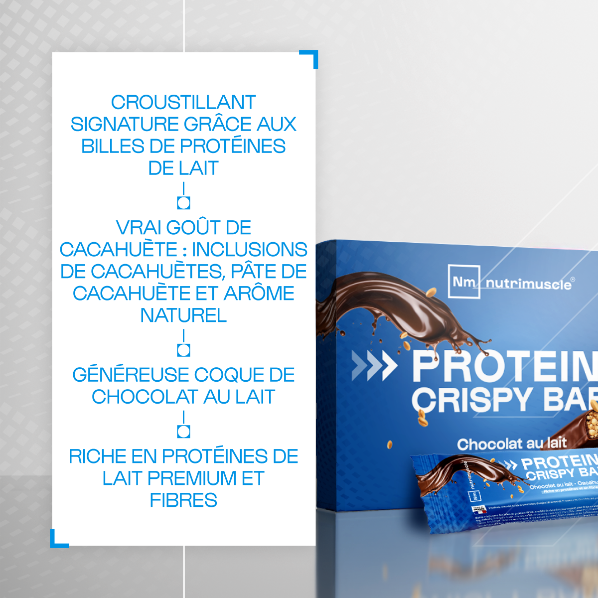 nutrimuscle-protein-crispy-bar-barres-4x50-g-cacahu-te image 2