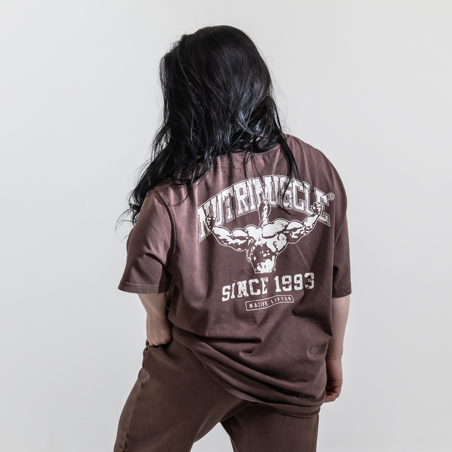 nutrimuscle-reborn-tee-shirt-chocolat-m-coton-bio-oversize image 1