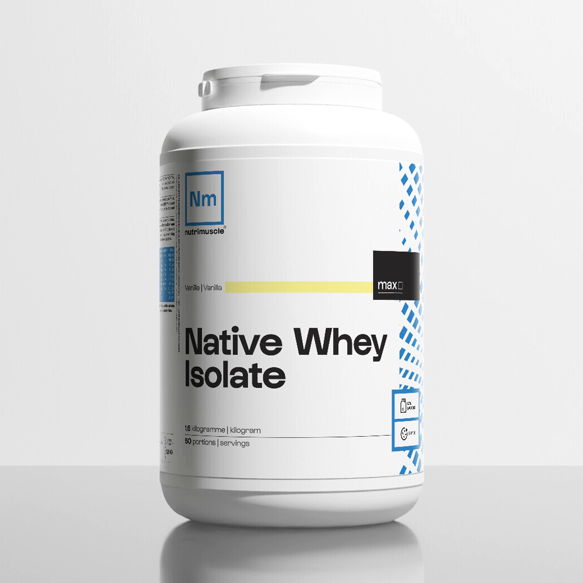 nutrimuscle-max-whey-native-isolate-vanille-2-25-kg image 1